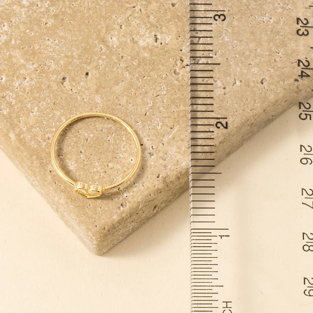 Gold Dainty Heart Ring