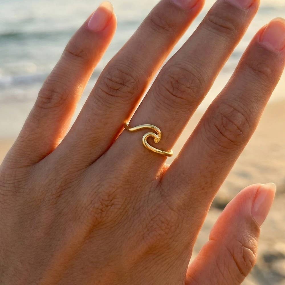 Golden Wave Ring