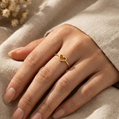 Gold Dainty Heart Ring