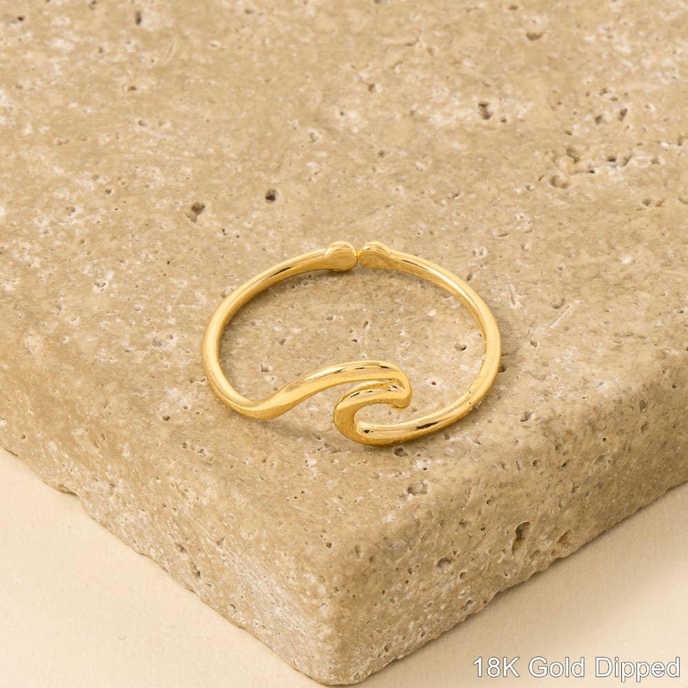 Golden Wave Ring