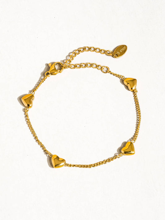 Cece's Gold Heart Bracelet