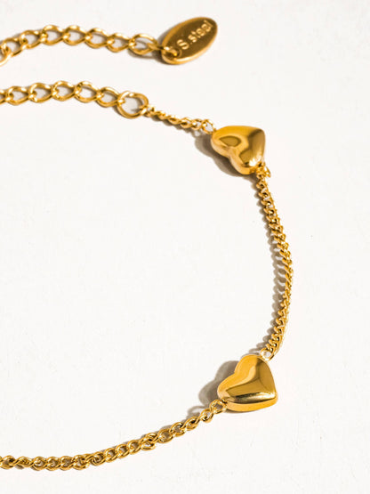 Cece's Gold Heart Bracelet