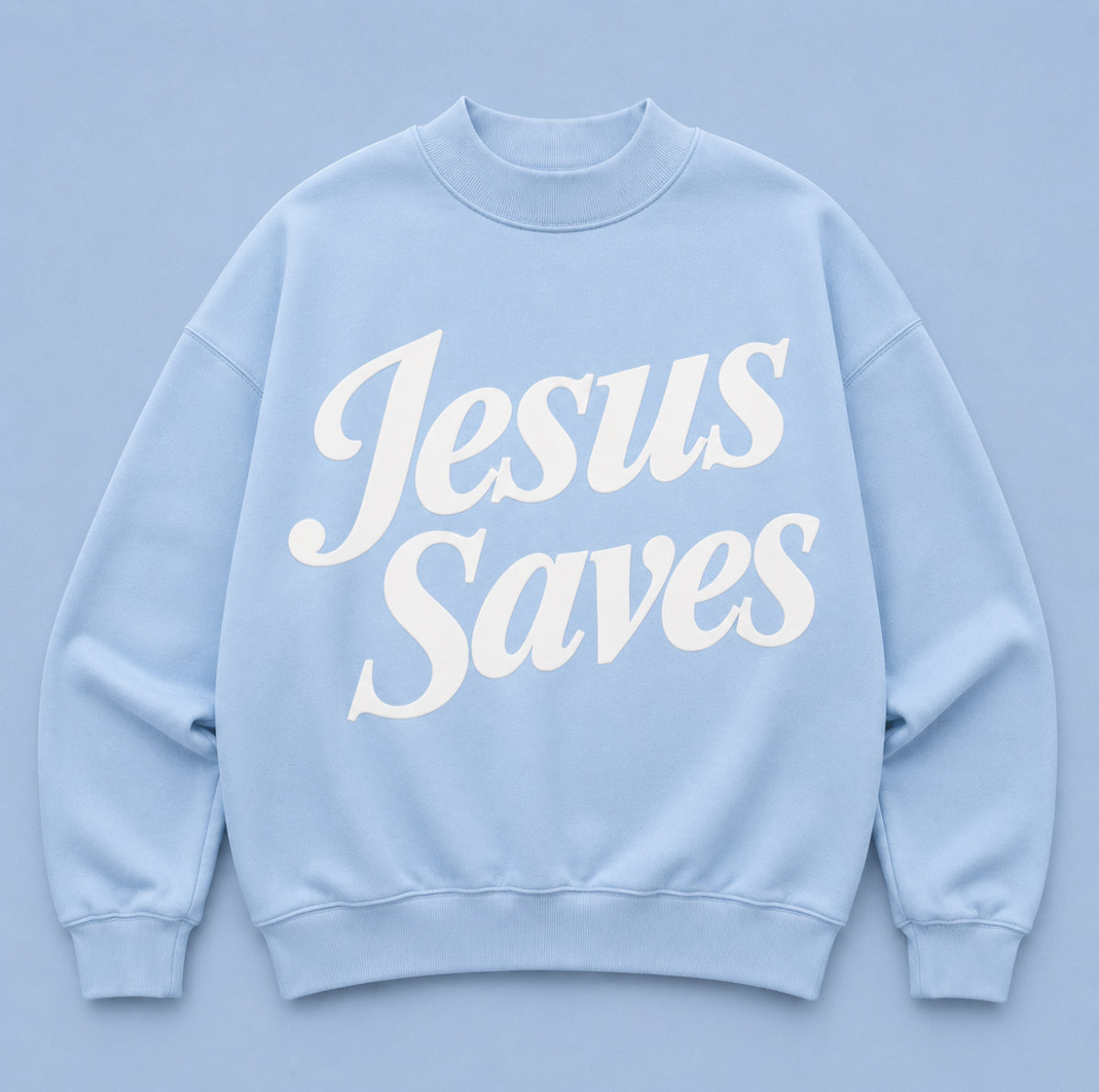 "Jesus Saves" Mock Neck Sweatshirt
