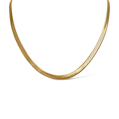 Gold Herringbone Necklace