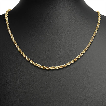 Gold Rope Chain Necklace