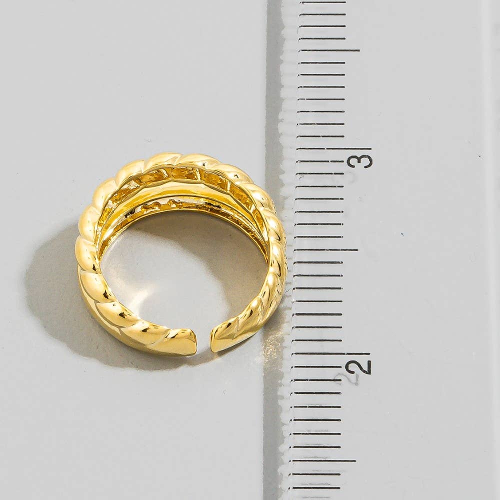 Gold Croissant Layered Ring