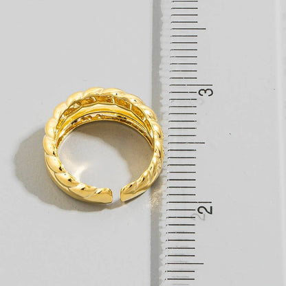 Gold Croissant Layered Ring