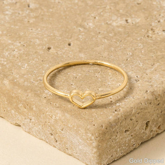 Gold Dainty Heart Ring