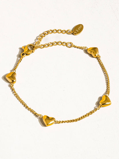 Cece's Gold Heart Bracelet